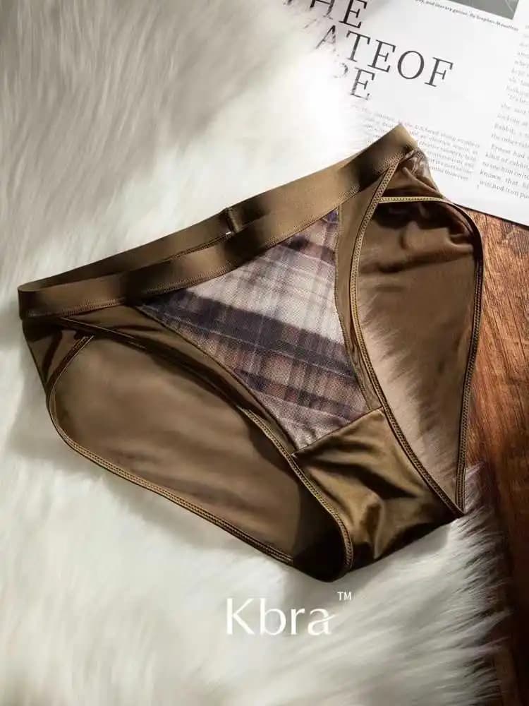 Women's Retro Plaid Push-Up Bra Set