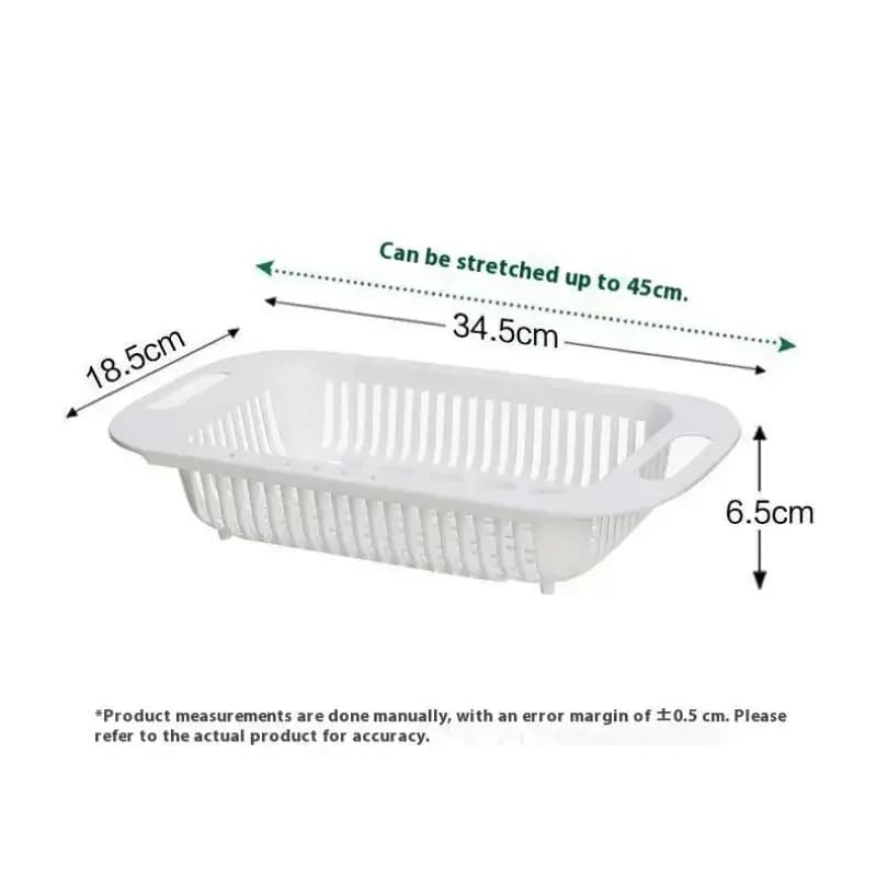 Kitchen Organizer Soap Sponge Holder Sink Rack Telescopic Drain Rack Adjustable Vegetable Drain Basket Kitchen Organizer Gadgets