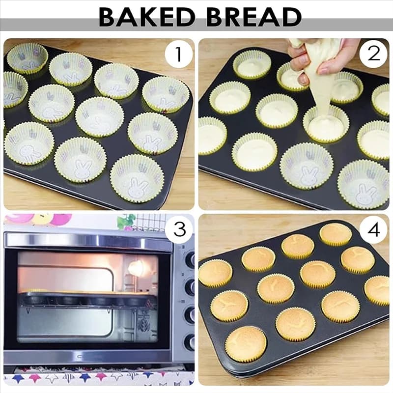 Carbon Steel Muffin Tray Set of 2