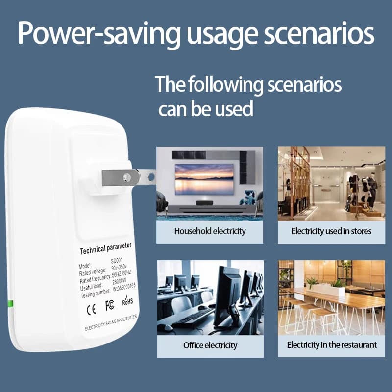 Pro Power Save Electricity Energy Saver 90V-250V Home Office Electricity Saving Box US/EU/UK Plug Stable Voltage Power Saver