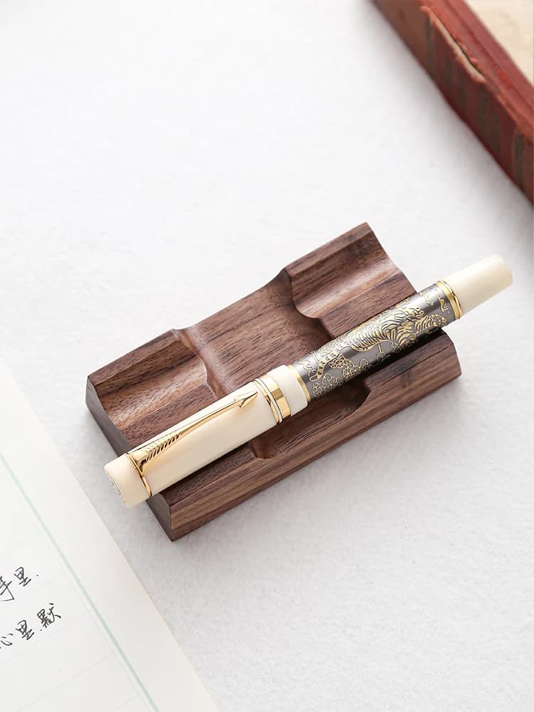 Walnut Wood Pen Holder Stand