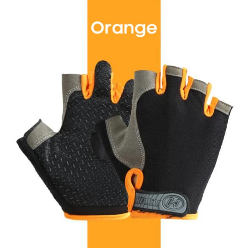 Gym Anti Slip Half Finger Gloves Breathable Dumbbells Gloves Men Women Elastic Shock Exercise Sports Gloves for Cycling Bicycle