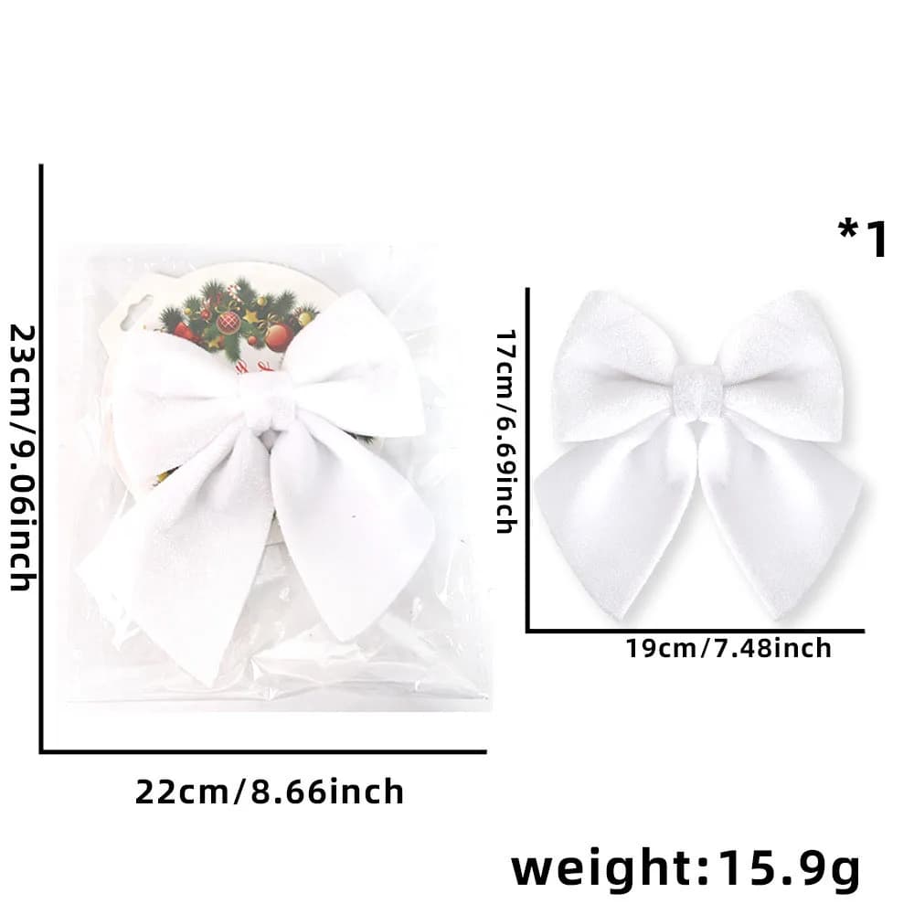 Christmas Festive Decor - Red Velvet DIY Bows - Christmas Tree/Window Hanging Ornaments & Accessories