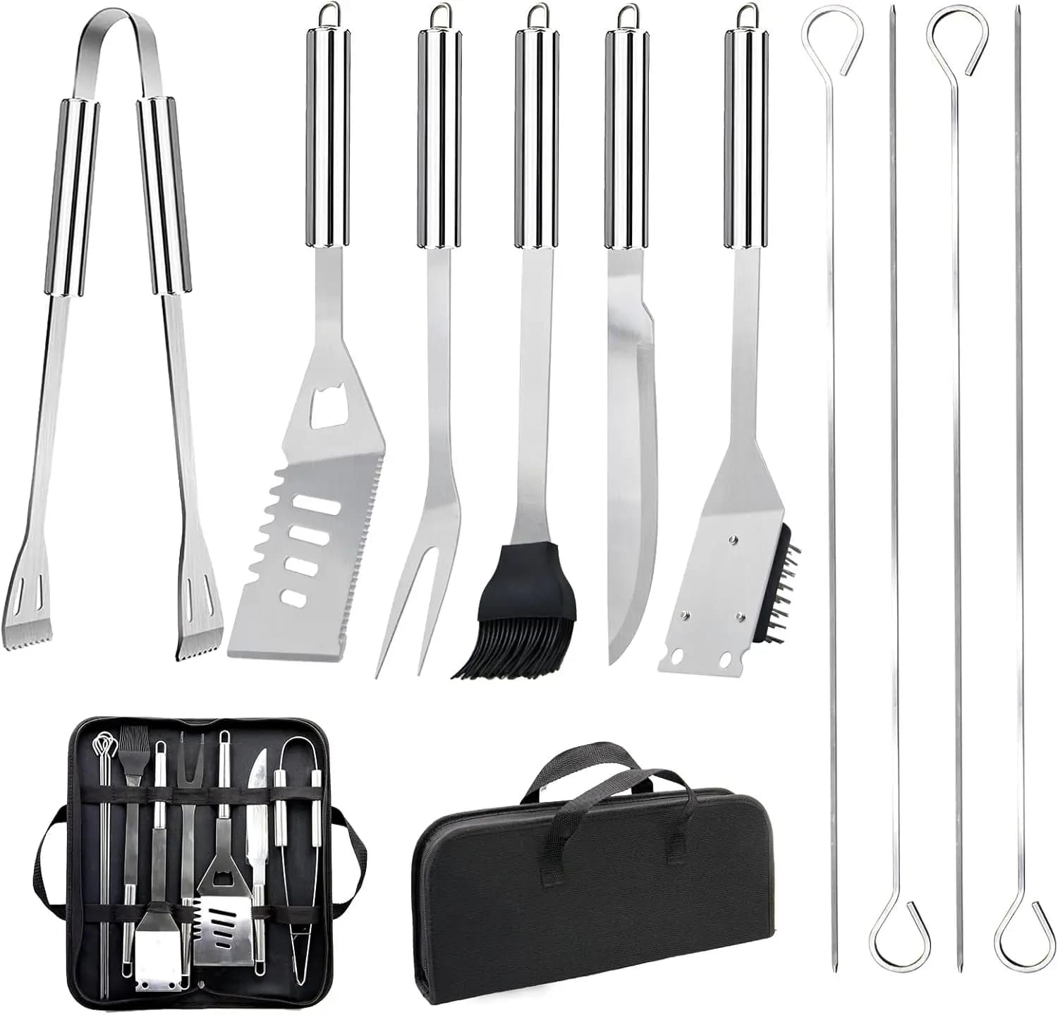 Stainless Steel BBQ Grill Utensils Set With Bag