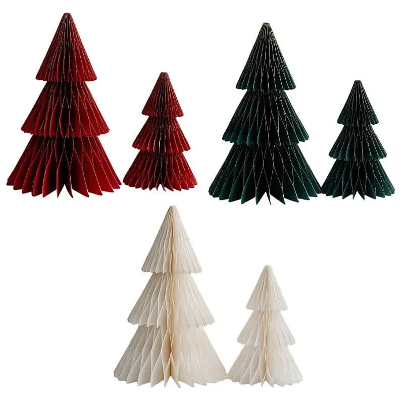 Christmas Desktop Decoration Kit With Paper Ornaments For Household Use To Add Festive Ambiance To Living Areas