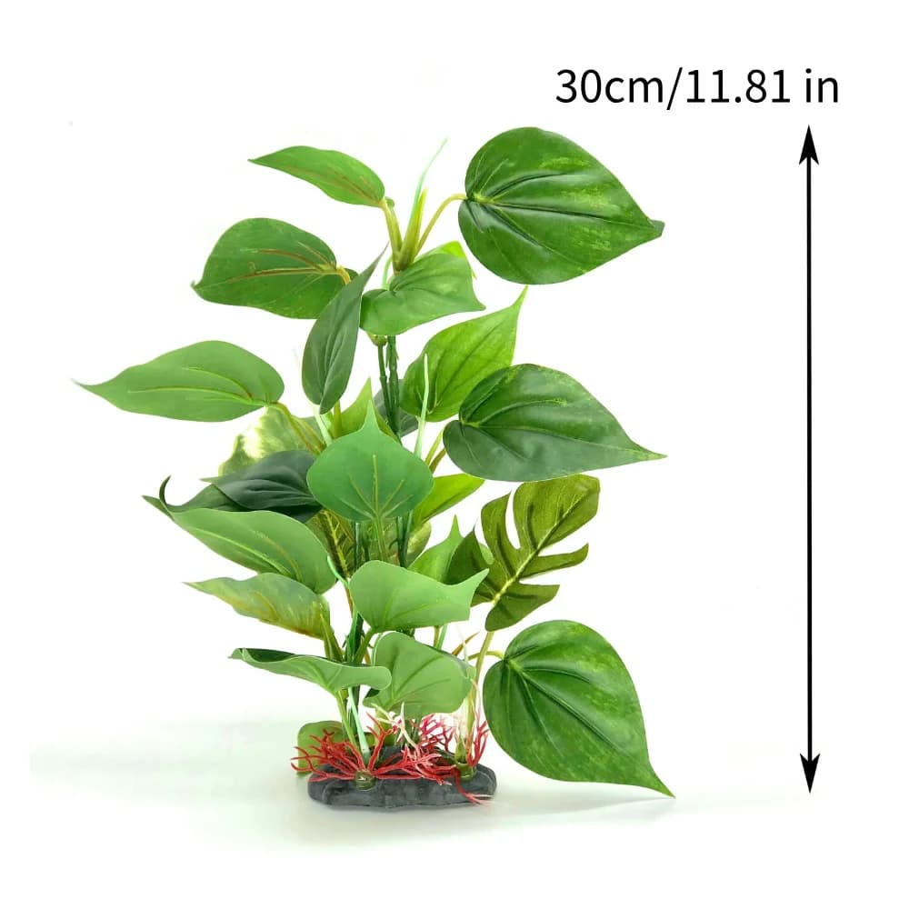 Artificial Aquarium Plant with Large Leaves