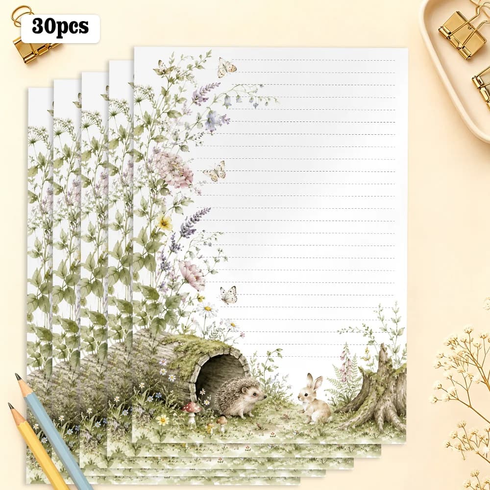 B5 Forest Pet Themed Lined Writing Paper