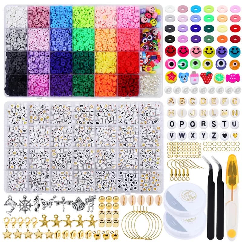 Jewelry Making Kit Glass Beads Bracelet Set