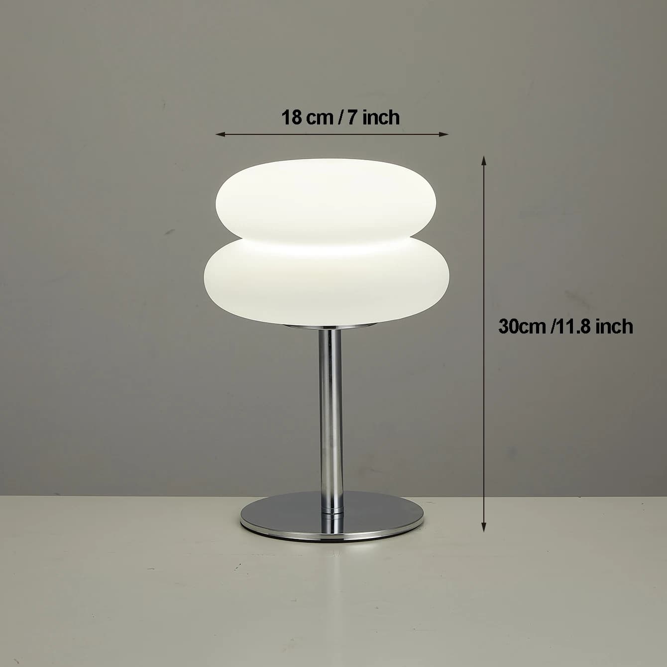 Creamy Bedside Table Lamp with USB Dimming