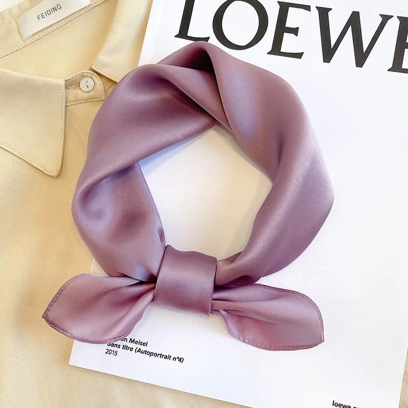 Scarf 100% Silk Bandana Women Square Scarves Wrap Kerchief Mulberry Spring Fashion Luxury High Quality Headband Hijab Shawls
