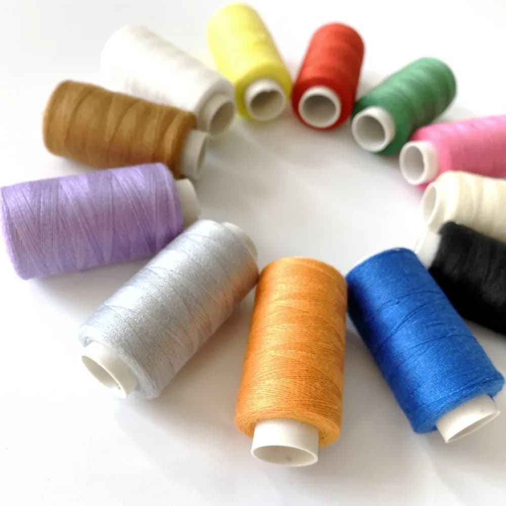12 Color Polyester Sewing Thread Set