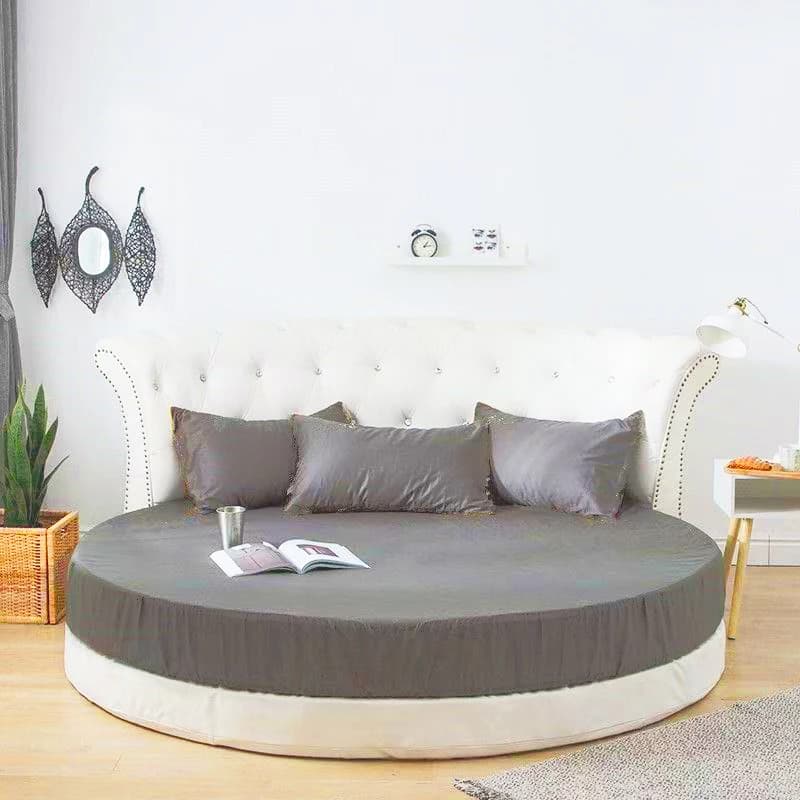 Round Cotton Fitted Sheet Set