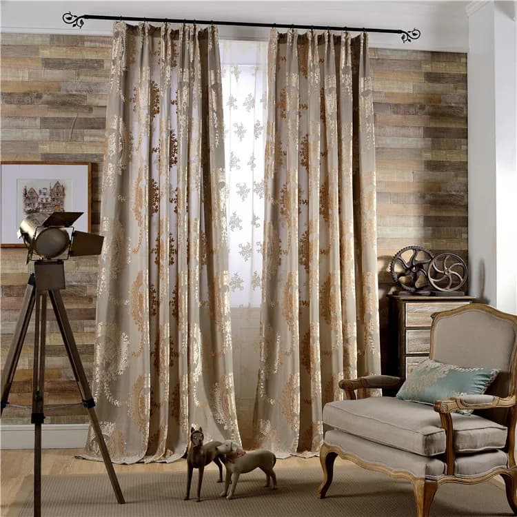 Blackout Curtains Living Room Drapes Shiny Luxury Velvet Curtains Jacquard Curtains