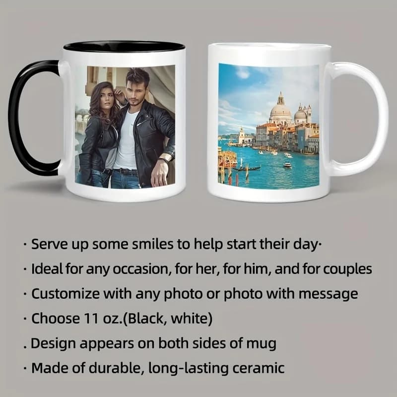 Custom Photo & Text/Logo Mug - 11oz Coffee Cup with Your Own Picture & Textcustom Gifts for Men Women High Quality Water Cup