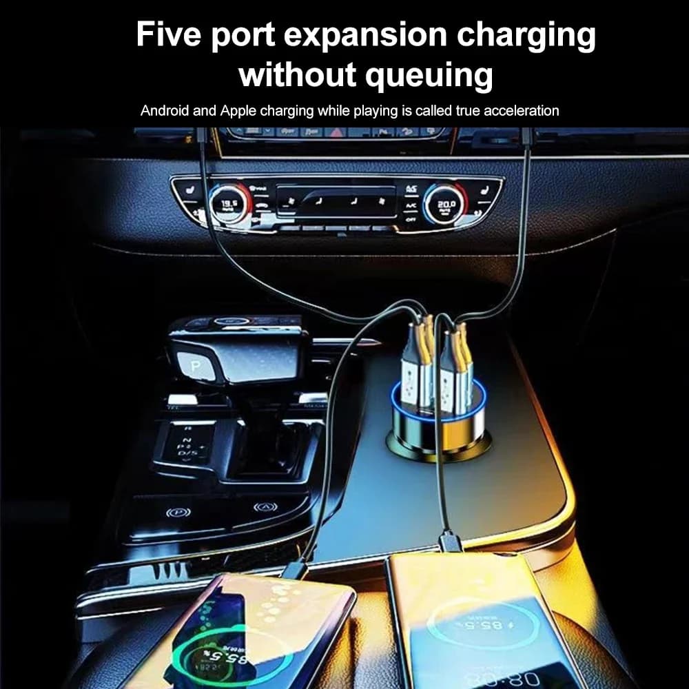 250W PD Car Charger with Digital Display