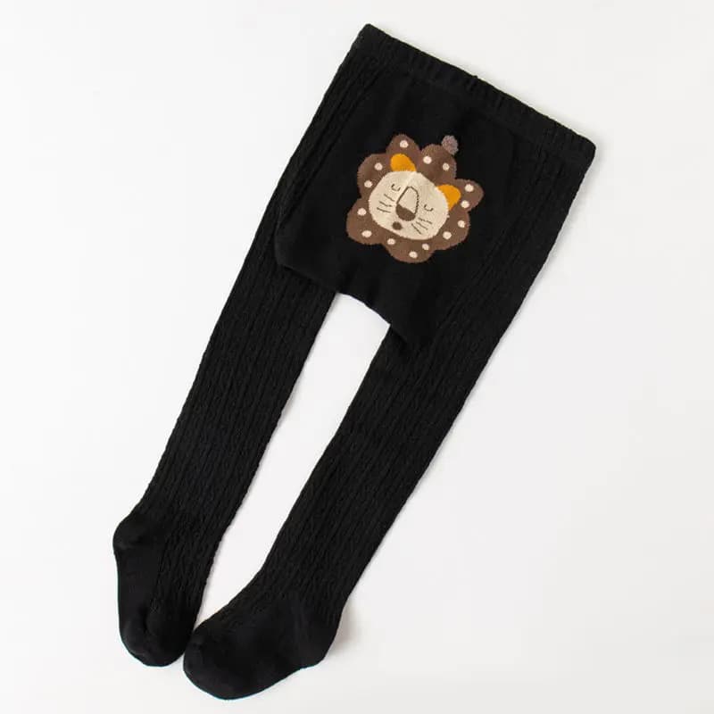 Baby Cotton Tights with Animal Patterns