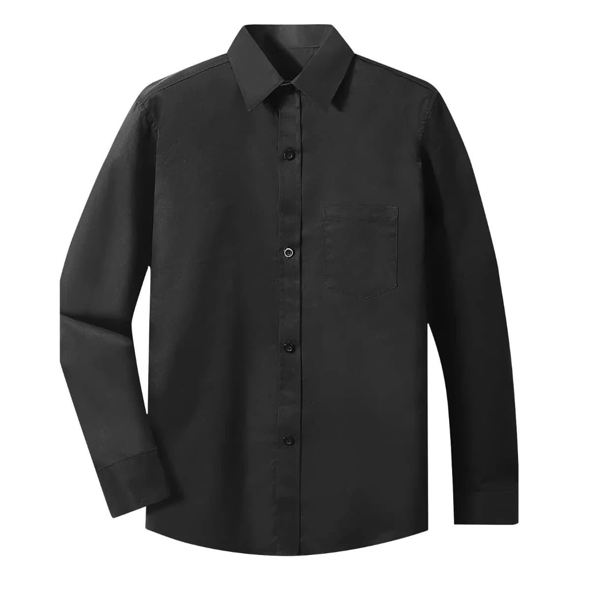 Boys Black Dress Shirt for School and Formal Events
