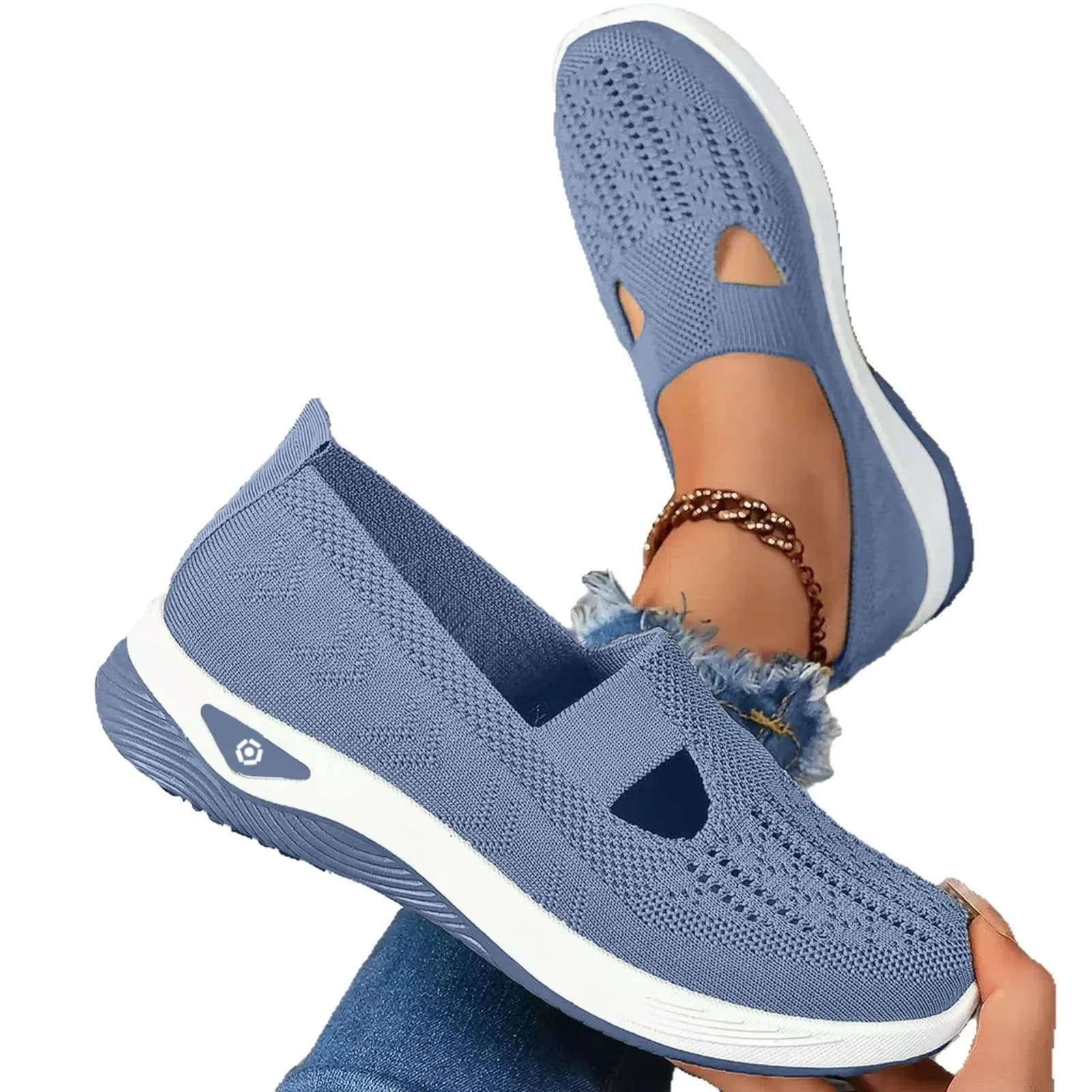 Summer Breathable Non-slip Soft Sole Elderly Shoe Women's Casual Shoes Middle-aged and Elderly Walking Flat Shoes Fo Women