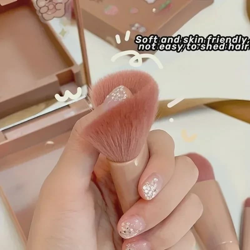 Makeup Brush Set with Mirror and Portable Box