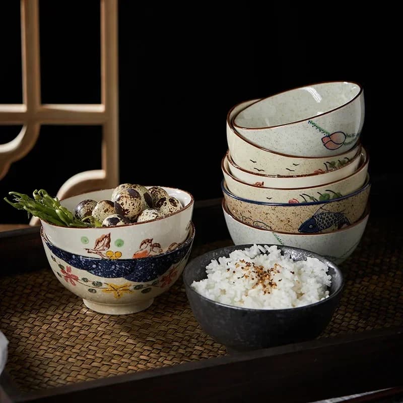 Japanese Ceramic Rice Bowl