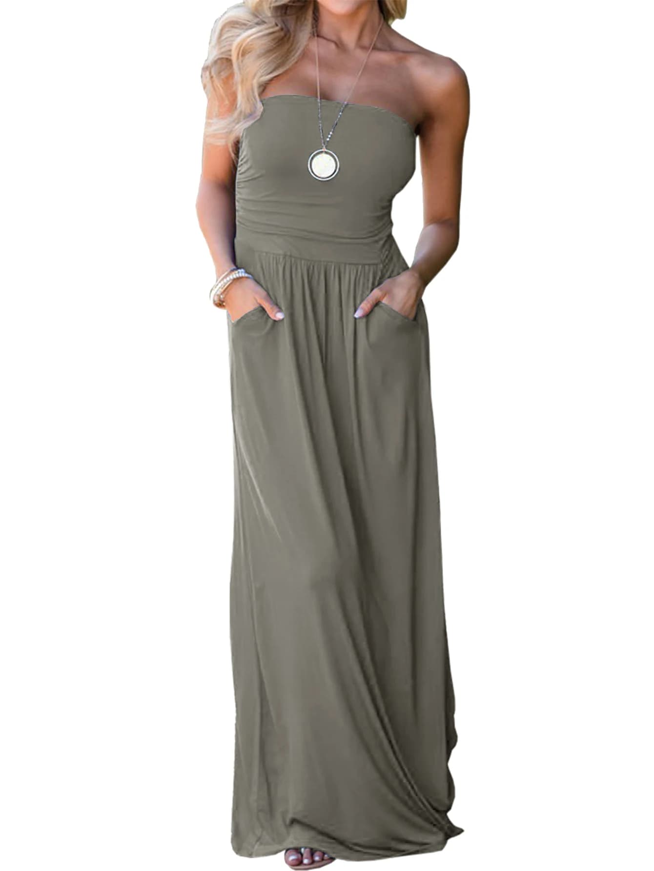 Women's Summer Strapless Casual Dress