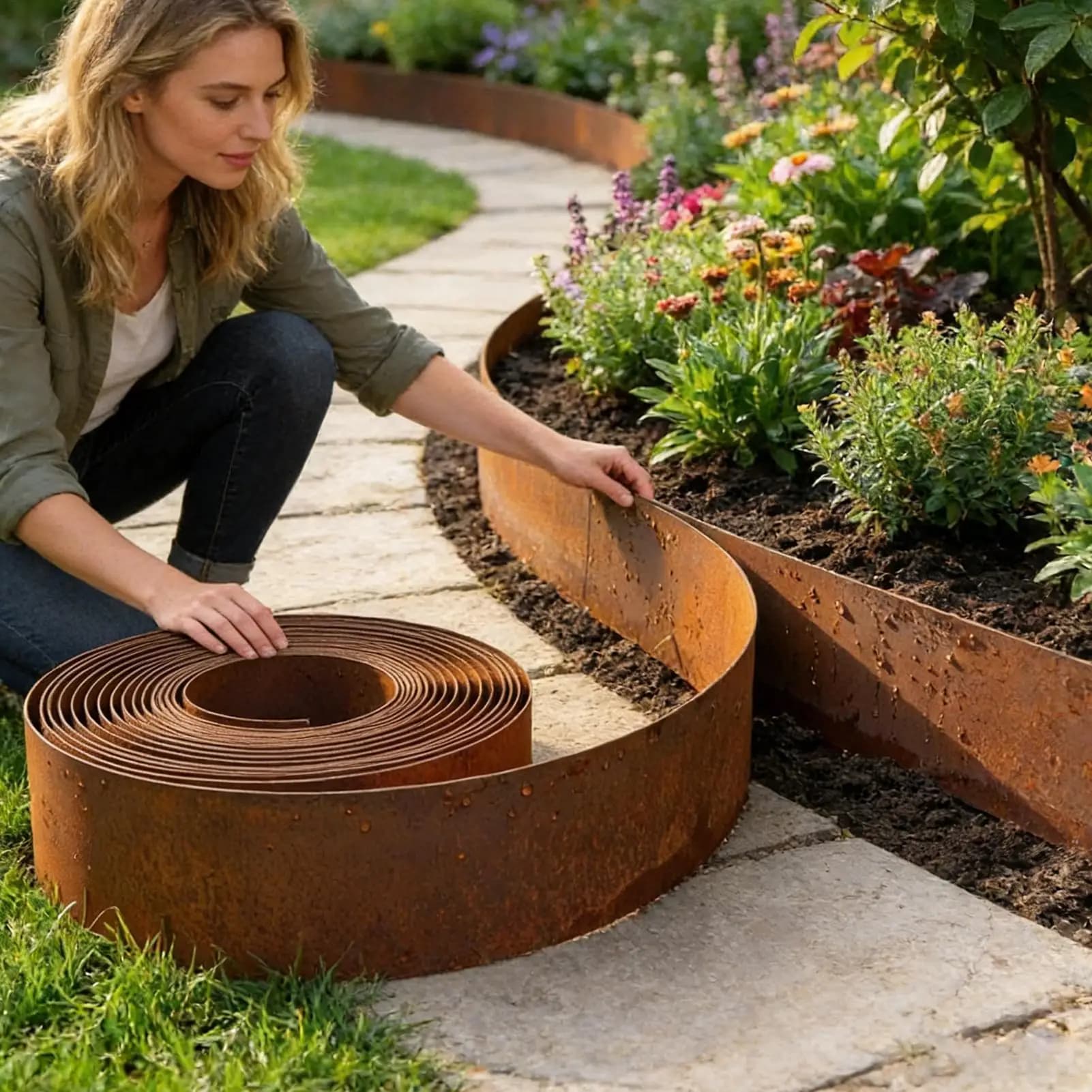 Metal Garden Border Lawn Edging