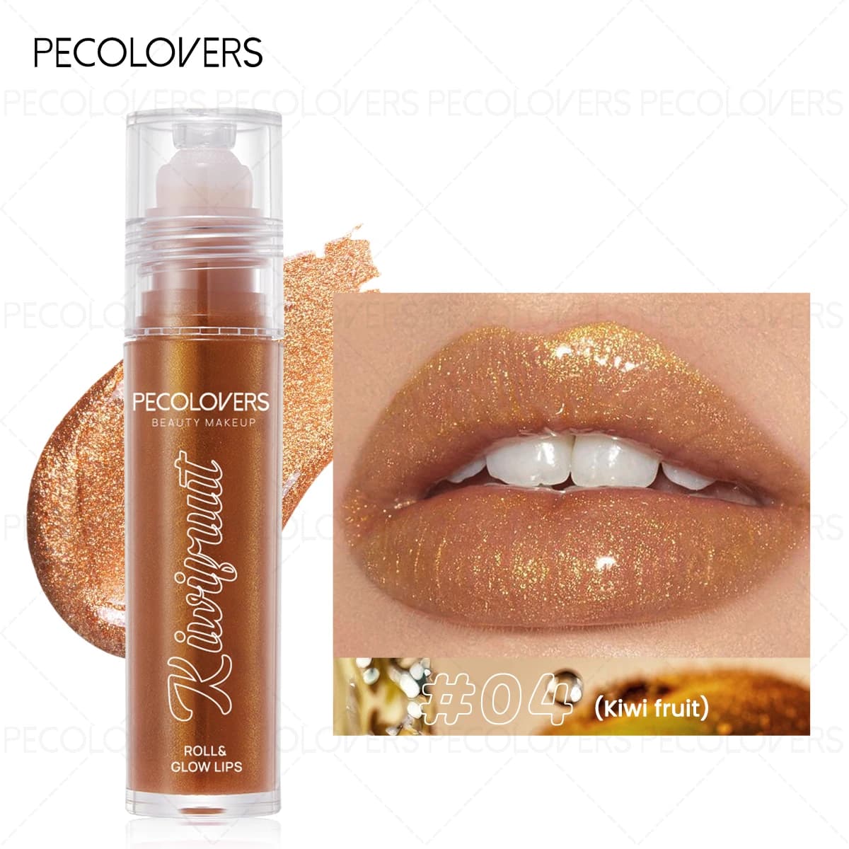 1PC Roll-on Lip Gloss, Lip Gloss with Fine Shimmer, Tinted Lip Balm, Long-lasting Moisturizing Lips, Non-sticky, Lip Cosmetics