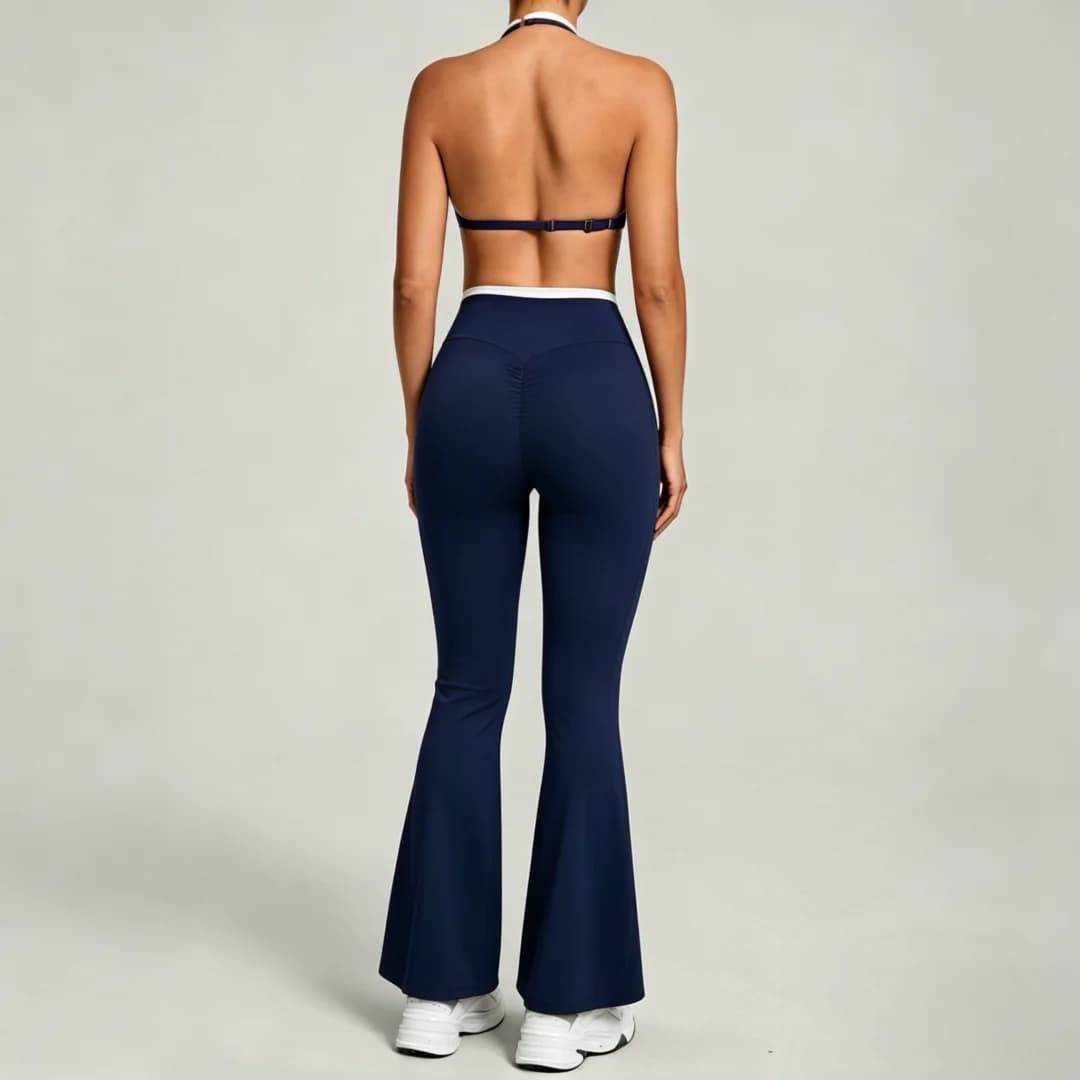 Women's Backless Halter Yoga Set