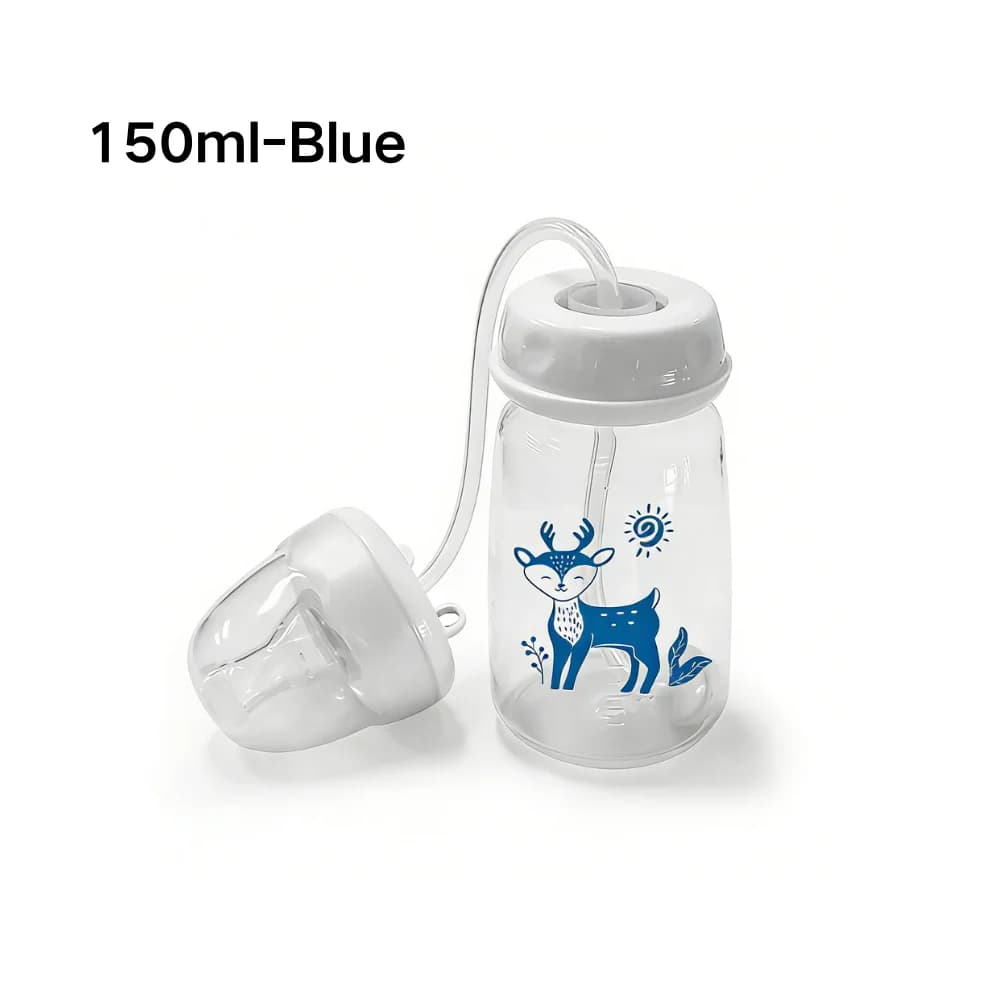Baby Bottle with Straw Anti-Choke Design