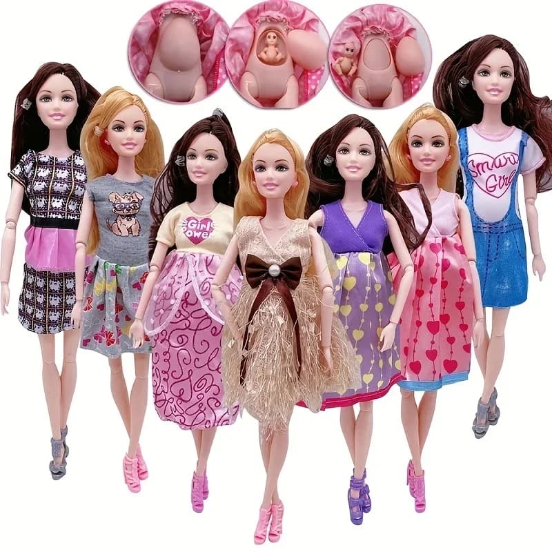 Pregnant Mom Doll with Baby Playset