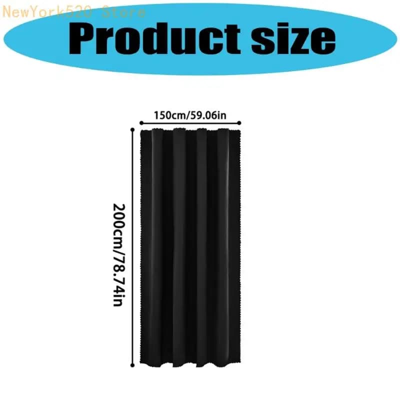 Blackouts Window Curtains Heat Insulating Soundproof Polyester Materials Easy Install Home Decoration N84C