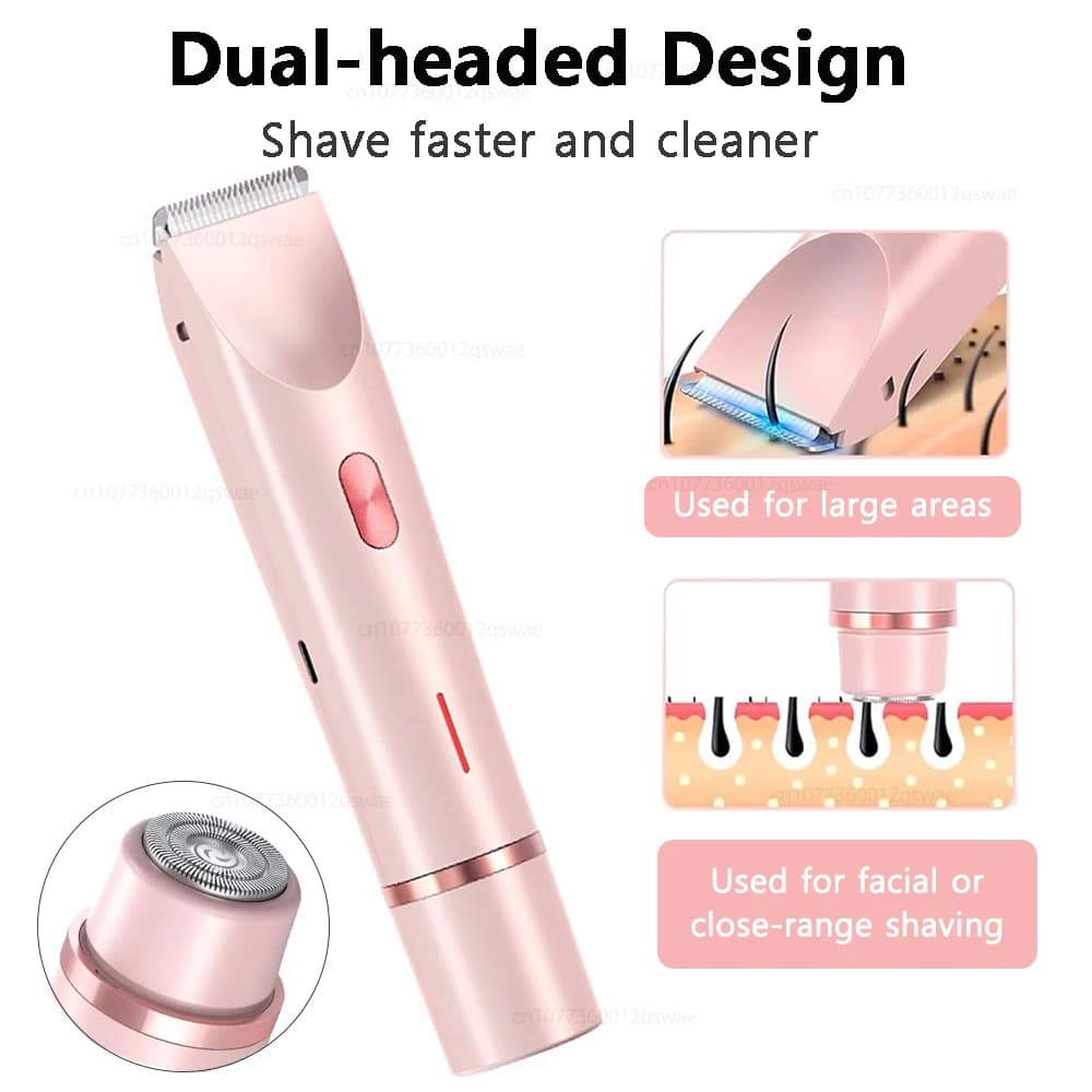 Women's Dual-Blade Electric Body Hair Trimmer