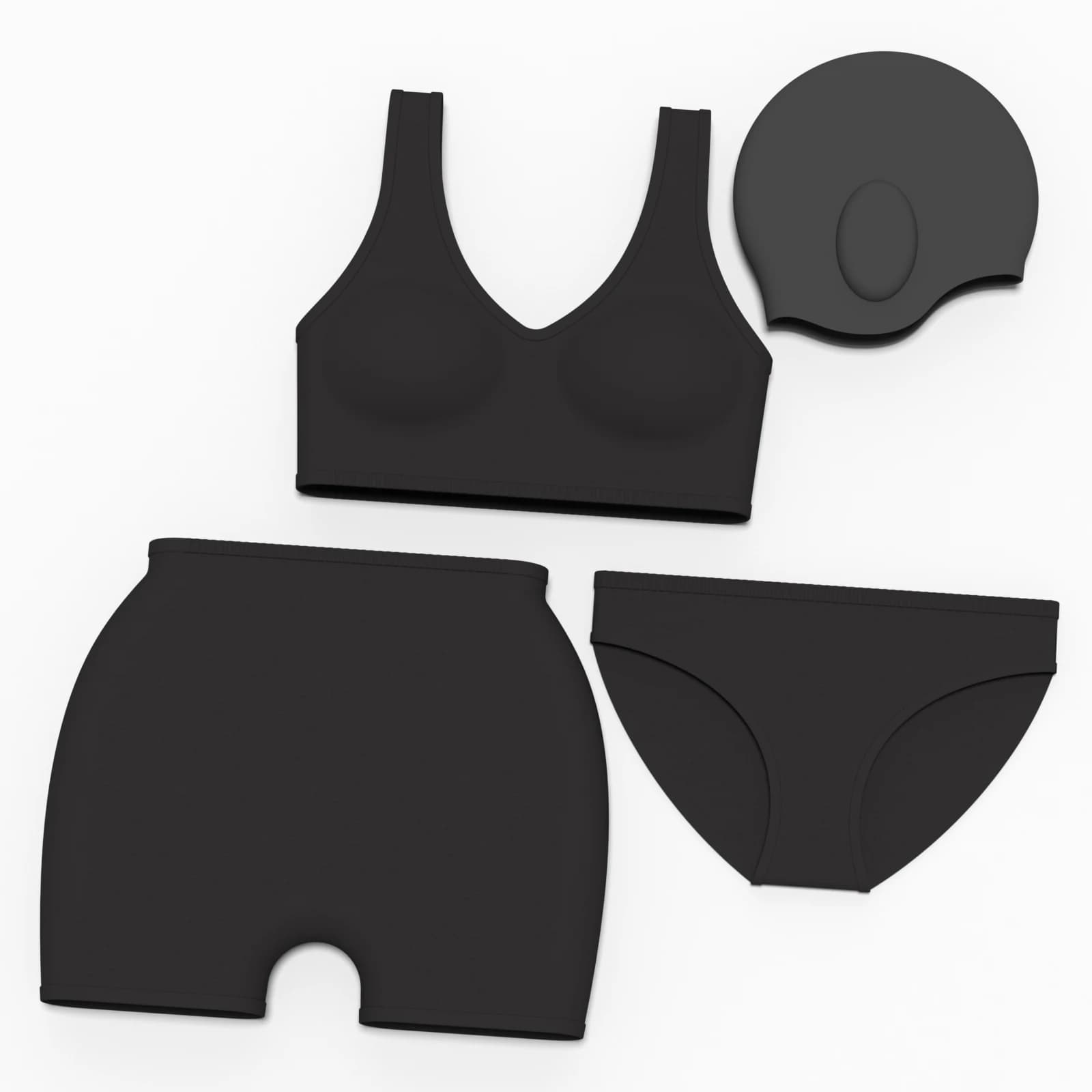 Women's Silicone Waterproof Swimwear Set