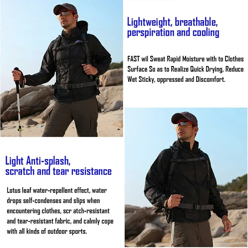 Waterproof Rain Jacket with Sun Protection