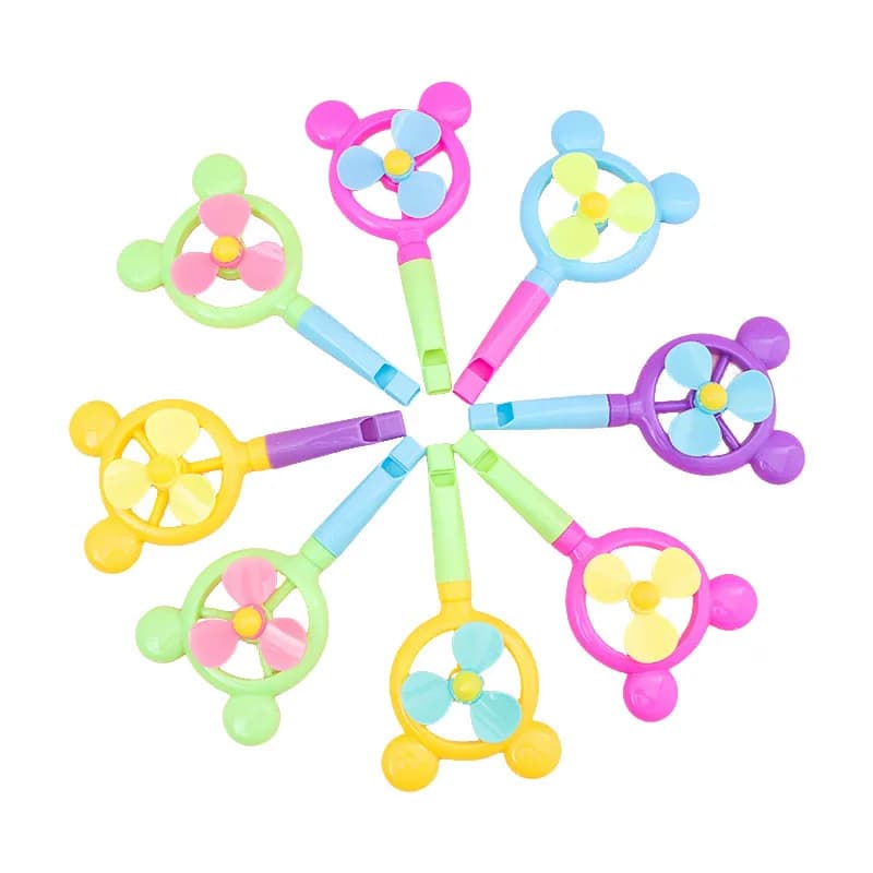 Kids Party Favor Whistles and Windmill Toys Bulk Pack