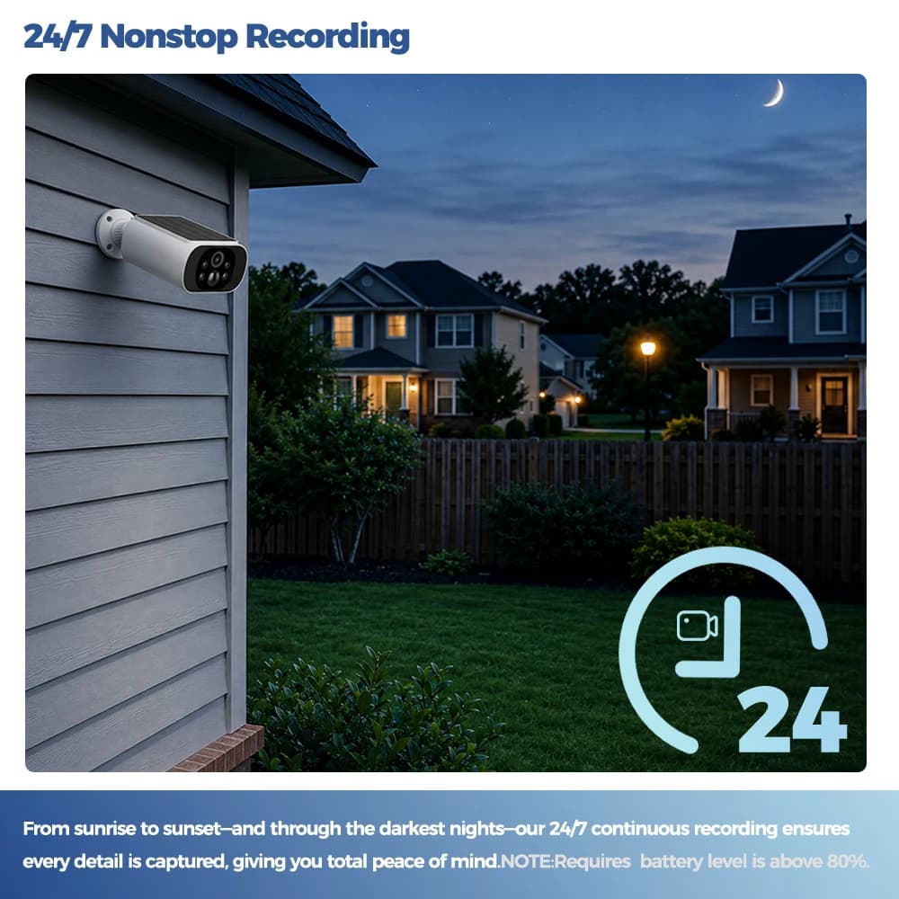 2.5K Solar Wireless Outdoor Security Camera