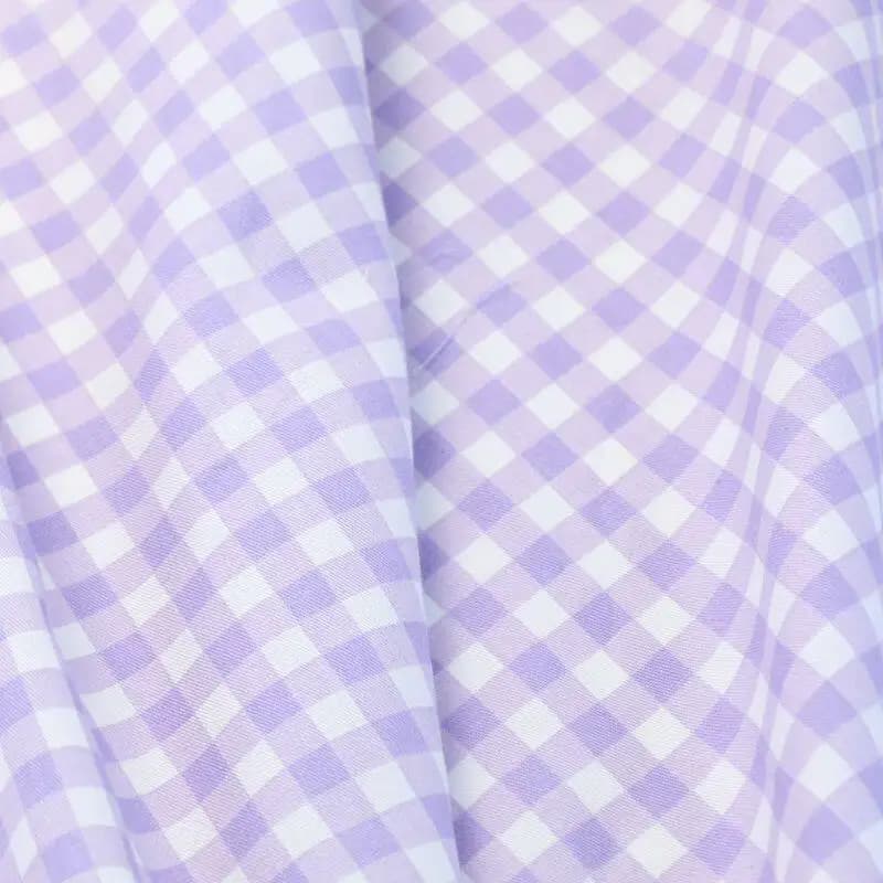 Purple Floral Cotton Twill Fabric by the Meter