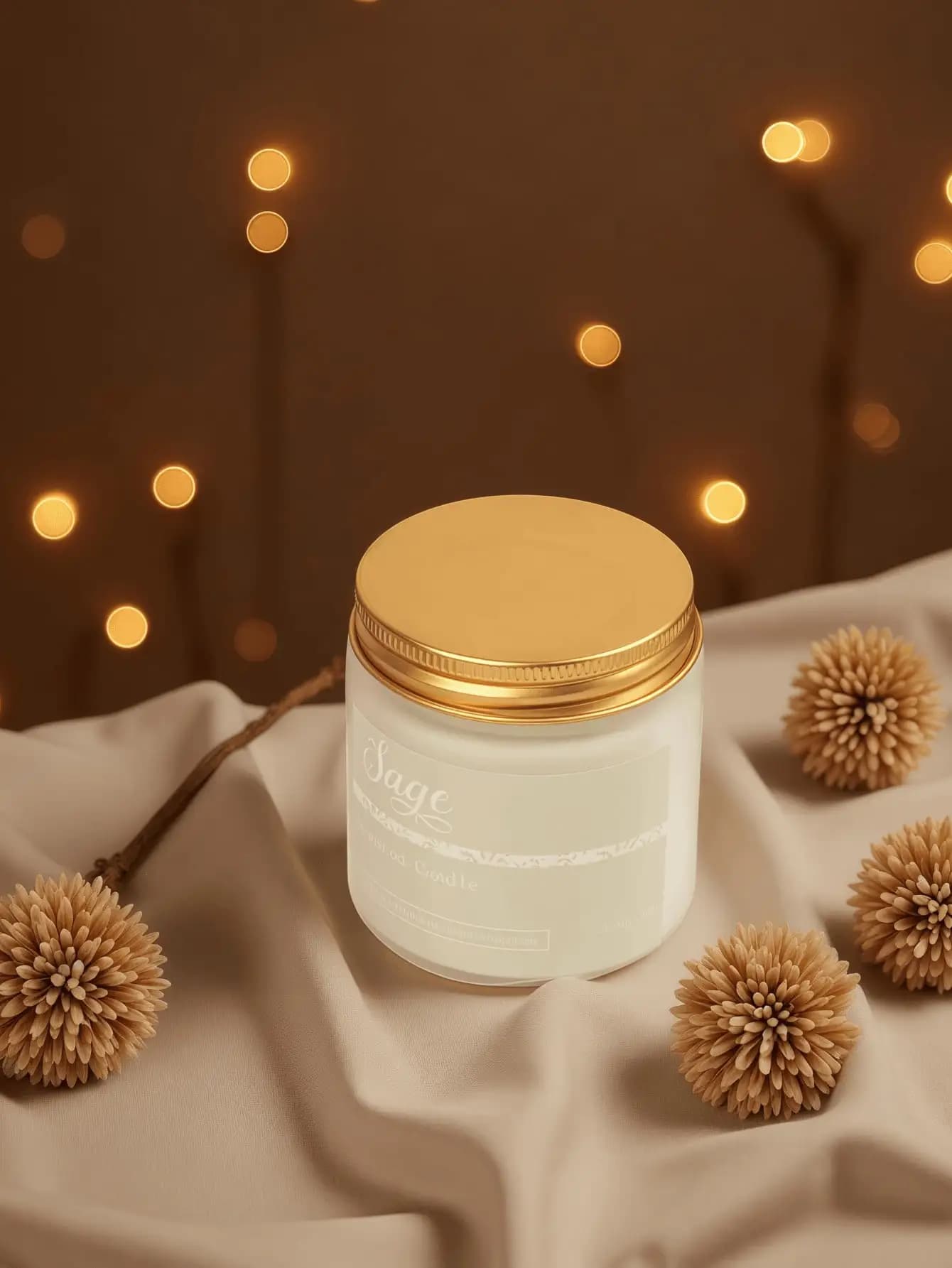 Scented Candle with Essential Oil Fragrance