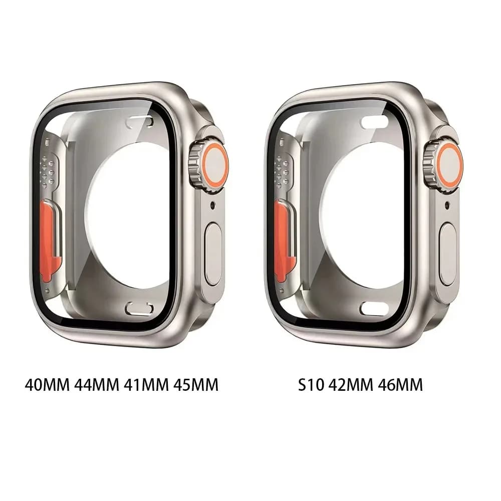 Screen Protector for Apple Watch Case 46mm 45mm 44mm 40mm 41mm 42mm Change To Ultra Hard Cover for iWatch 11 10 9 8 7 6 5 4 SE