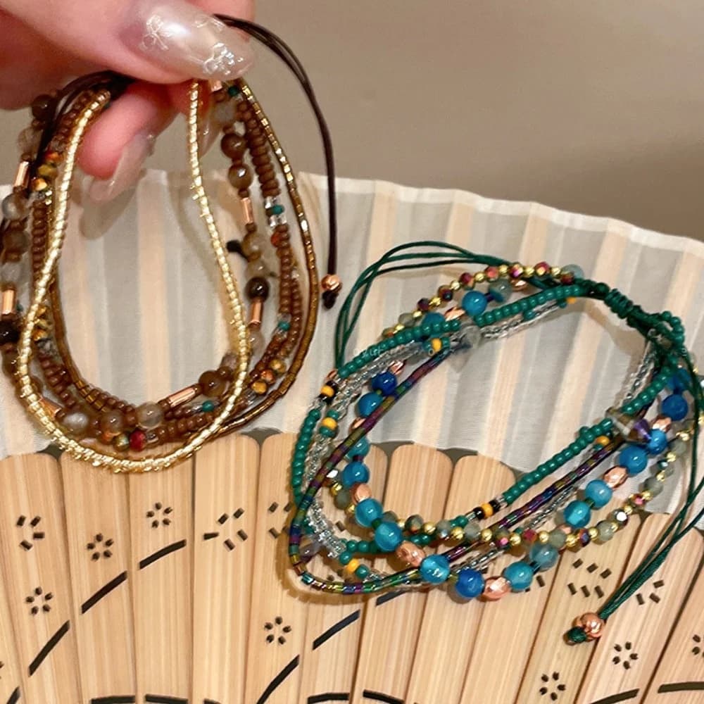 Colorful Beaded Stretchy Bracelet