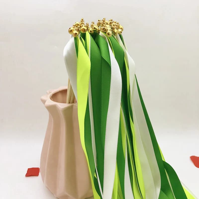 Ribbon Fairy Wands with Silver Bells