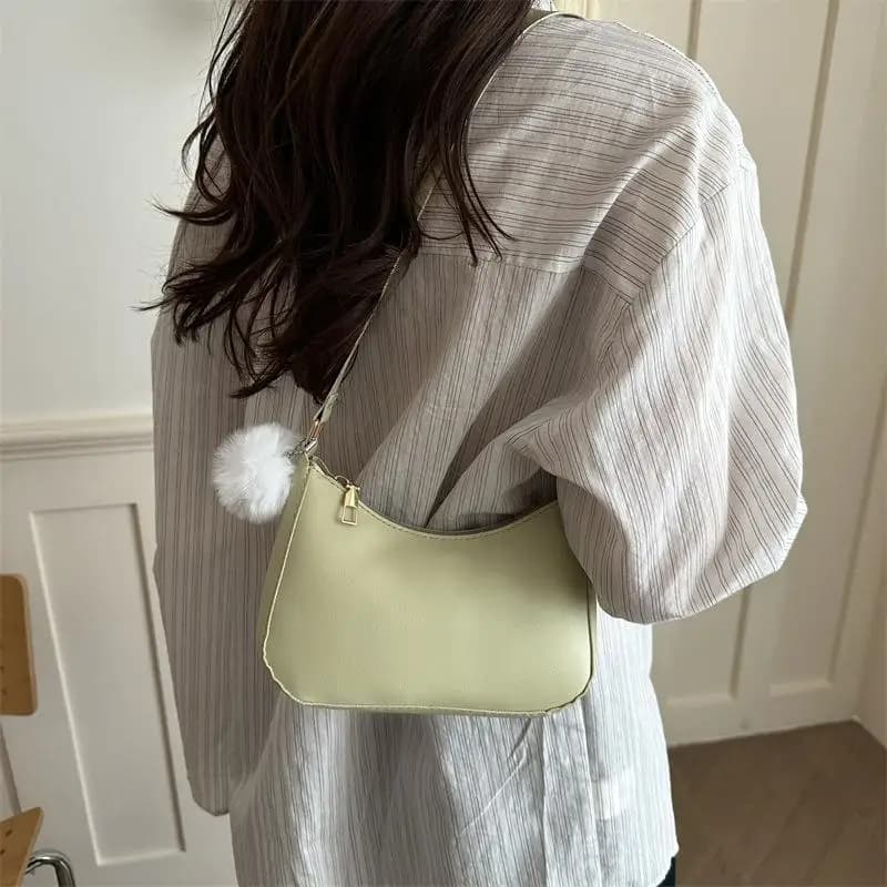 Fashionable And Trendy Solid-color Handbag, Simple And New Small Square Bag, Stylish And High-quality Single-shoulder Armpit Bag