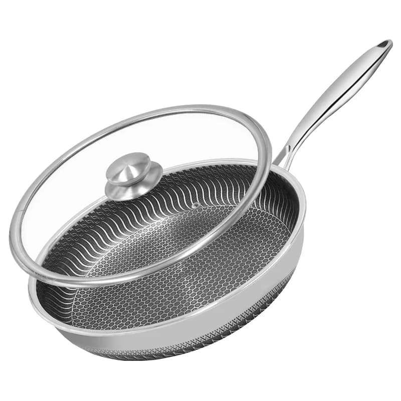 Stainless Steel Nonstick Frying Pan with Lid