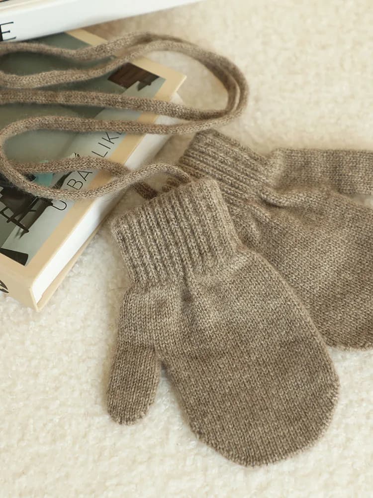 Baby Cashmere Knitted Mittens for Toddlers