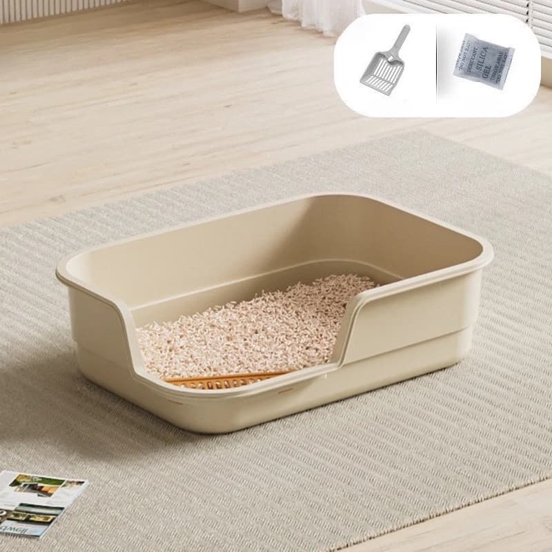 Jumbo Anti-Splash Semi-Covered Cat Litter Box