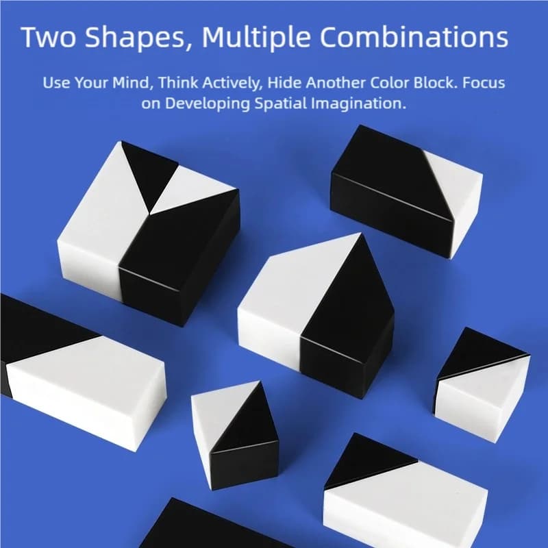 Black and White Building Block Puzzles