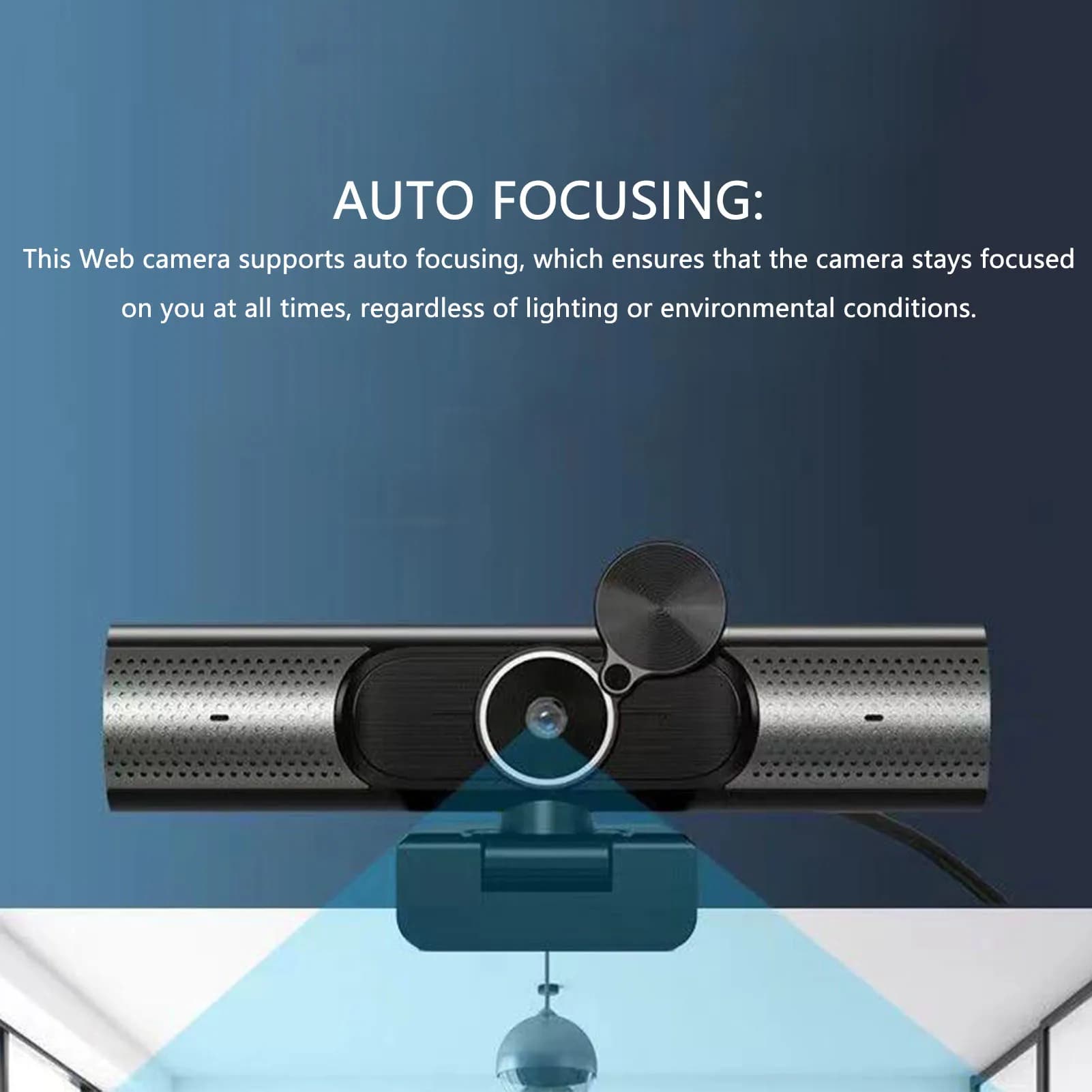 2K USB Webcam with Auto Focus and Microphone