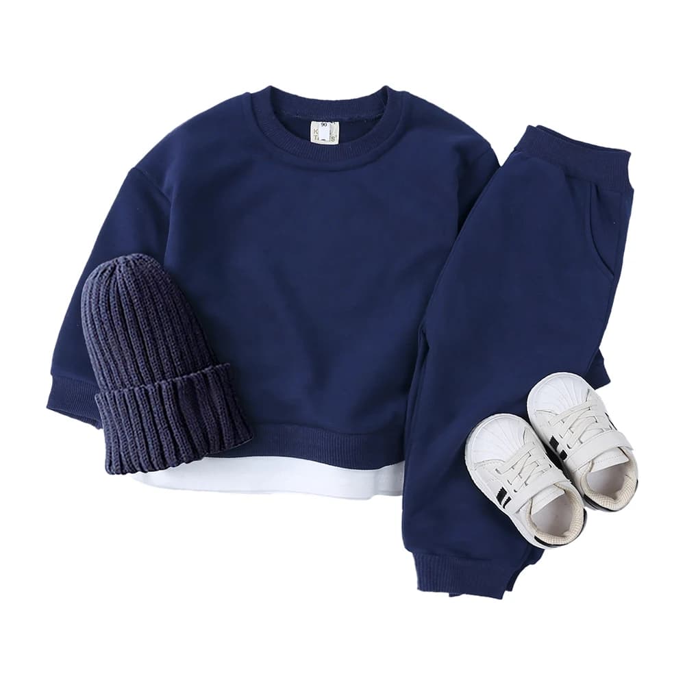 Kids Sports Sweatshirt Loungewear Set