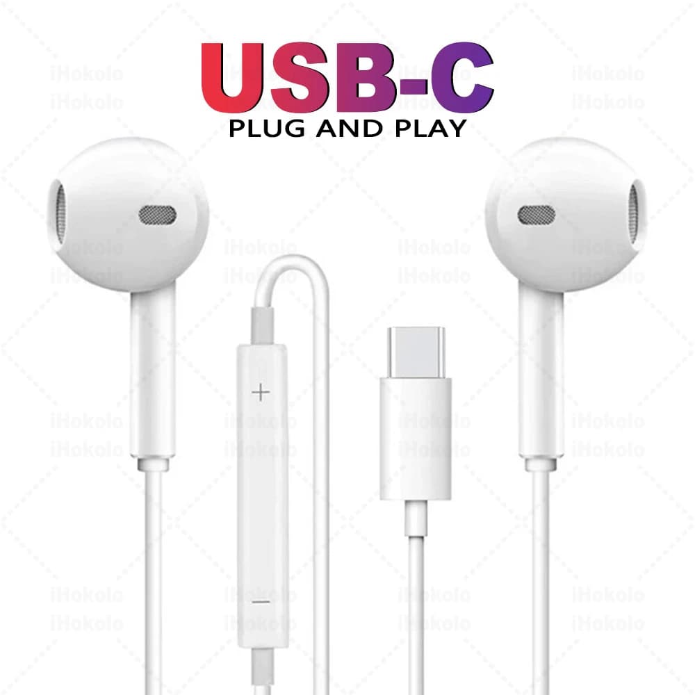 Wired USB-C Earphones With Microphone
