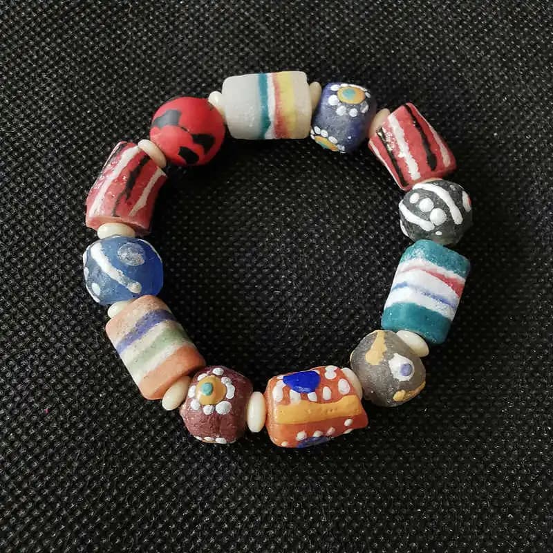 Handmade Lampwork Beaded Stretch Bracelet